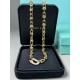 Tiffany necklace Tiffany big gold chain small gold ball, the more simple to wear the more the need for jewelry to add support, chain necklace metal lines interlocking around, there is a kind of cool industrial wind, but 