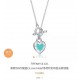 [Replacement level] tiff Tiffany   Peach Heart Blue Enamel Heart Plaque Necklace ...Classic Hundred Newest   Single Genuine Synchronized 925 Sterling Silver Built by Actual Photographs Superb Craftsmanship   Popular Tiff