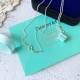 9 2  5  Tiffany Enamel Gift Box Pendant 925 Sterling Silver Necklace Tiffany Valentine's Day Gift Delicate and delicate white must-have piece Wear awesome!