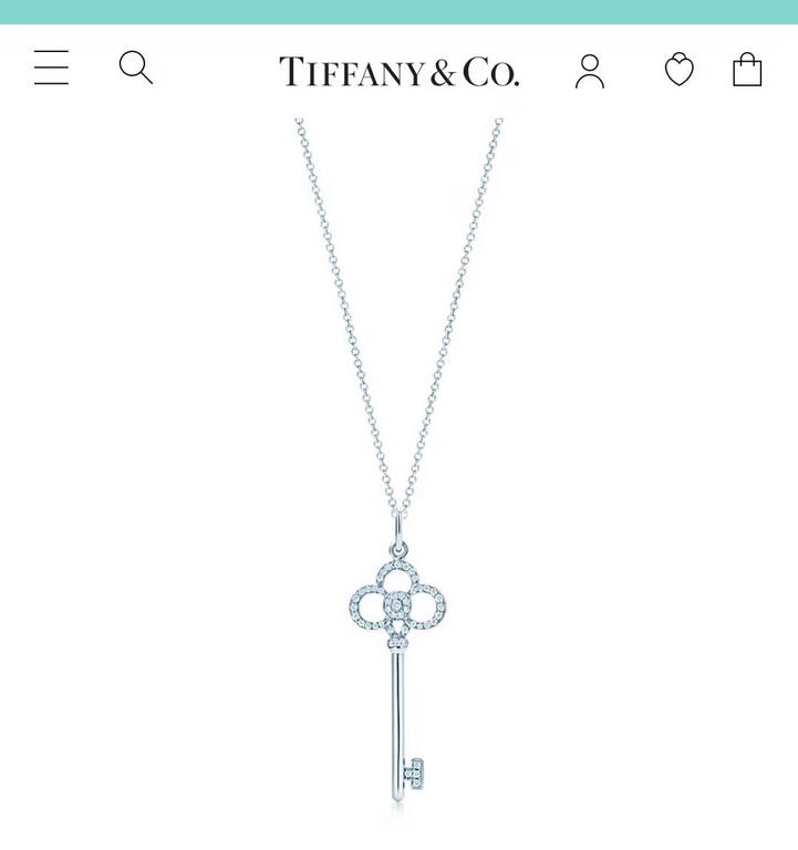 Tiffany Tiffany Keys Classic Key Necklace One of tiffany's classic pieces, this super versatile necklace is made of original custom crafted Ag925 sterling silver in rose gold and platinum.