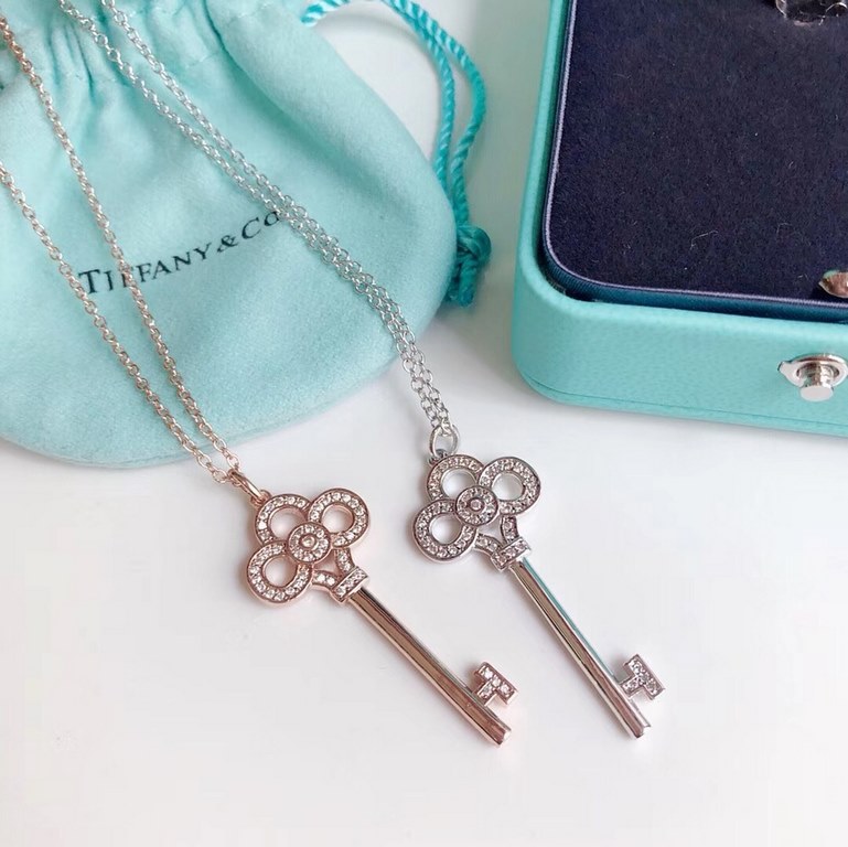 Tiffany Tiffany Keys Classic Key Necklace One of tiffany's classic pieces, this super versatile necklace is made of original custom crafted Ag925 sterling silver in rose gold and platinum.