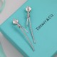 New Tiffany knot earrings with diamonds long silver pin material with the original logo   the beauty of the breathtaking this summer the hottest new models   Tiffany earrings   [925] plating 18k gold thick gold plating w