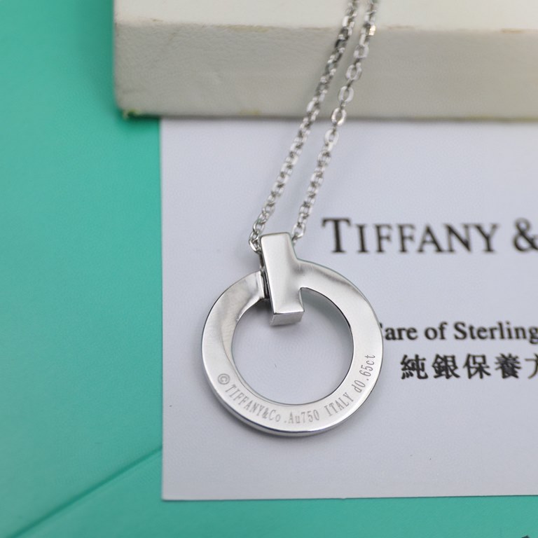 Tiffany Necklace Finest Edition 9 2  5  Tiffany T1 circle necklace in sterling silver! A selection of sparkling diamonds that dazzle and shine like stars. Staggered mixed-cut diamonds reflect the light. Diamondized versi