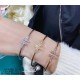 CNC pair version hand set diamond hollow tube (no hole under the hollow tube) highest version   tiffany tiffany double t hand set diamond bracelet       Electroplated double thick gold! Made of silver, rose gold, yellow 