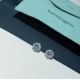 Seiko version New summer must-have shiny  tiffany Tiffany new luxury round diamond stud earrings earrings series    High-end custom 925 sterling silver micro-set high-carbon diamond earrings   Fried chicken fried chicken