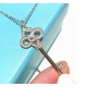 [OEM Grade] Tiffany Tiffany Heart Crown Key Original Necklace Solid seal using the highest version of the market imported high-carbon diamonds Imported 925 sterling silver plated 18k gold Yang Mi same necklace rose gold 