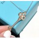 [OEM Grade] Tiffany Tiffany Heart Crown Key Original Necklace Solid seal using the highest version of the market imported high-carbon diamonds Imported 925 sterling silver plated 18k gold Yang Mi same necklace rose gold 