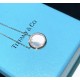 xx302  tiff Tiffany Gu Jia goddess same models double t smiley   necklace (upgraded CNC version of the Roman disc collarbone chain Double T natural stone necklace High-end customized 925 sterling silver Micro-setting pro