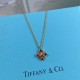 Thick gold plated, v gold material.      Tiffany Classic Cross Pink Diamonds Necklace, Presenting Elegant with a sweet one, electroplated with thick gold High-end luxury atmosphere