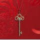 Tiffany Tiffany 22 years limited edition Keys collection iris onyx full diamonds key necklace tiffany family classic one of the most versatile models using S925 sterling silver with natural onyx original customization cr