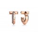 B806   Tiffany tiff T1 series 22 years of the latest models Single T half diamond earrings Exclusive high-end custom Goddess of the same models Designed to highlight the exquisite elegance, low-key bloom confidence Very 