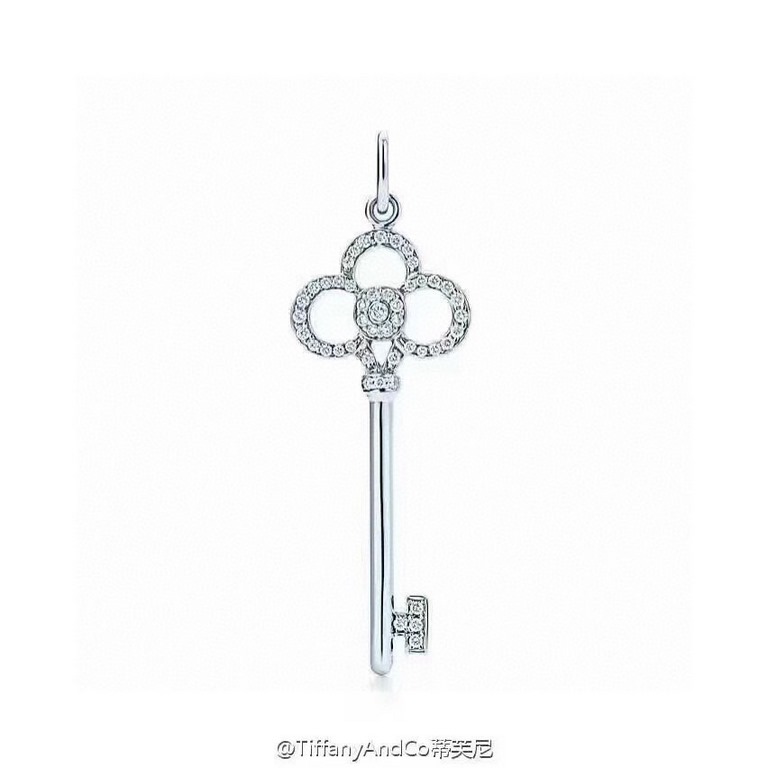 Arrived    ! [OEM Grade] Tiffany Tiffany Crown of Hearts Key Original Necklace Solid Sealed with the highest version of imported high carbon diamonds in the market Imported 925 sterling silver plated with 18k gold Yang M