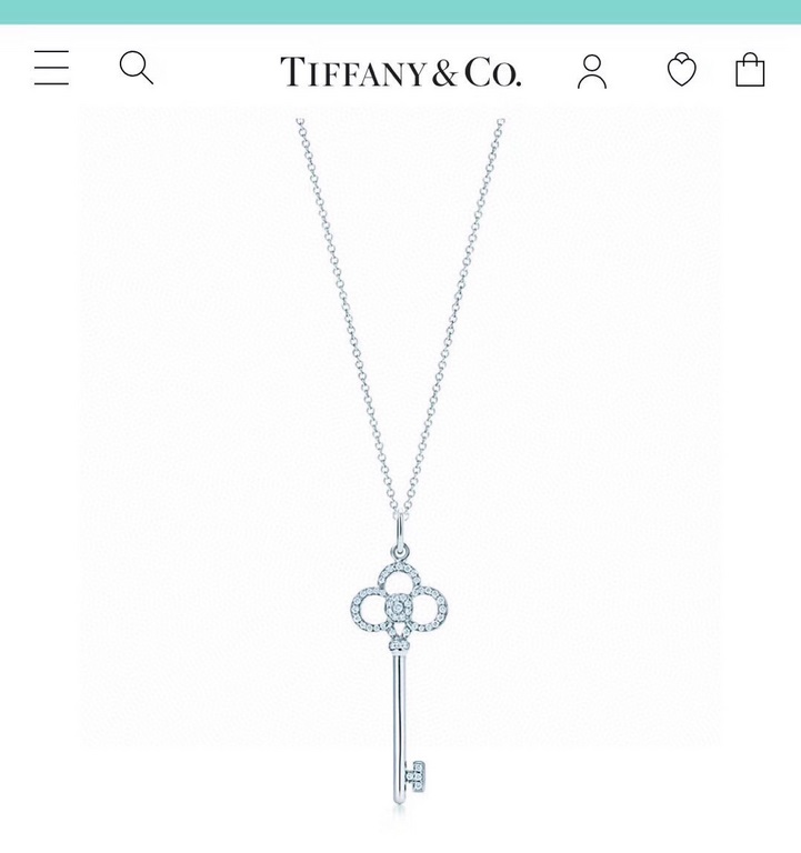 Arrived    ! [OEM Grade] Tiffany Tiffany Crown of Hearts Key Original Necklace Solid Sealed with the highest version of imported high carbon diamonds in the market Imported 925 sterling silver plated with 18k gold Yang M