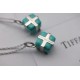 9 2  5  Tiffany Enamel Gift Box Pendant 925 Sterling Silver Necklace Tiffany Valentine's Day Gift Delicate and delicate white must-have piece Wear the effect of awesome