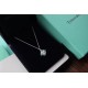 9 2  5  Tiffany Enamel Gift Box Pendant 925 Sterling Silver Necklace Tiffany Valentine's Day Gift Delicate and delicate white must-have piece Wear the effect of awesome