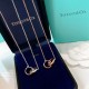 Tiffany Tiffany Roman Numerals Double Ring Necklace Ni Ni's same model, the same models of the stars The use of the original consistent imported s925 sterling silver material plating 18k yellow gold Classic work European