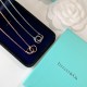 Tiffany Tiffany Roman Numerals Double Ring Necklace Ni Ni's same model, the same models of the stars The use of the original consistent imported s925 sterling silver material plating 18k yellow gold Classic work European