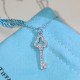 New   TIFFANY Tiffany Key Necklace   S925 Sterling Silver Precision version With logo  Chain length 45cm Adjustable   Tiffany