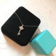 [Buy Grade] Tiffany Tiffany Classic T Family Key  Necklace Solid Back Cover  Necklace High-end 925 Sterling Silver Setting Adopting the highest version of imported high carbon diamonds in the market  Dazzling splendor, b