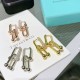 Tiffany Tiffany, the newest joints, double chain earrings, half diamonds, a must-have, removable, one ring, ultra-fine craftsmanship, original V-gold material, electroplated with micrometer, anti-allergy treatment, color