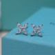 Tiffany Earrings  9 2  5 Tiffany Eight Hearts and Eight Arrows Tiffany Luxury Horse Eye Full Diamond Flower Cluster Series Horse Eye Drill Earrings    Celebrity Luxury Big Brand High Grade   Bursting Flash Specialty Qual