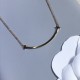 T home medium version smile necklace   light gold version k redThe whole piece, including the tail hanging small T are CNC lathe carved molding, the main piece of the overall super three-dimensional lines straight and sm