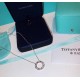 Classic Model  Circle Cross T Family Tiffany   Necklace Descend ~ Sexy Beautiful Full of Romance Super Feminine ZP Original Tail Chain High-end 925 Sterling Silver Micropavé Crafted High-grade Color Separation Plating Cr