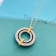 C276  Tiffany   models Tiffany 23C new circle full of diamonds color separation necklace simple atmosphere versatile non-fading non-allergic body S925 sterling silver material plating thick gold fashionable timeless mode