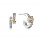 C295  Tiffany   models Tiffany 23C new row diamonds two-tone earrings simple atmosphere versatile does not fade and not allergic to the body of S925 sterling silver material plating thick gold fashionable but not fashion