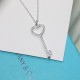 New   TIFFANY Tiffany Key Necklace   S925 Sterling Silver Precision version With logo  Chain length 45cm Adjustable   Tiffany