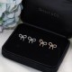 New   TIFFANY Tiffany Bow Earrings    in S925 Sterling Silver Precision version With logo     Tiffany