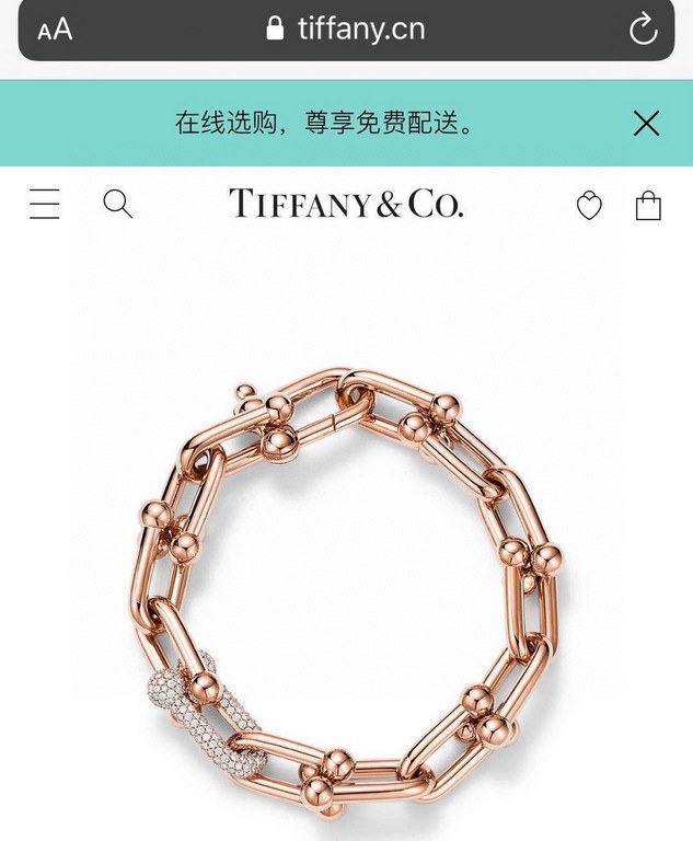 Tiffany Tiffany Joints Rough Bracelet The big red bloggers TiffanyHardWear hot open U joints Chain ring series Wrap series It seems simple, but it needs nine hundred and eighty-one crafts in order to present the chain ri