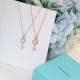 New   TIFFANY Tiffany Key Necklace   S925 Sterling Silver Precision version With logo 】Chain length 45cm Adjustable   Tiffany