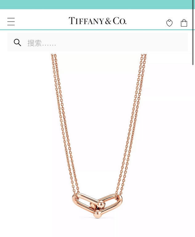 B787  Tiffany Tiffany HardWear Collection Double Jointed Large Necklace Polished Diamond Free Classic Versatile Everyday Casual Selected Original Unanimous Imported s925 Sterling Silver Plated Thick Gold Rose Gold Platin