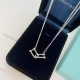 B787  Tiffany Tiffany HardWear Collection Double Jointed Large Necklace Polished Diamond Free Classic Versatile Everyday Casual Selected Original Unanimous Imported s925 Sterling Silver Plated Thick Gold Rose Gold Platin