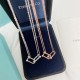 B787  Tiffany Tiffany HardWear Collection Double Jointed Large Necklace Polished Diamond Free Classic Versatile Everyday Casual Selected Original Unanimous Imported s925 Sterling Silver Plated Thick Gold Rose Gold Platin