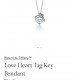 B784  TIFF Tiffany Open Your Heart Heart  Key Love Necklace Inspired by the 1969 Please Return To Love collection, this unique unlocking design is extremely meaningful, simple, and pure. White Gold Necklace 070118