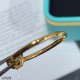 V gold material . ZP open version, Tiffany CNC Light Gold T Rope Knot Ring   Yardage 5678   The intertwined ends are a powerful symbol of emotional connection, elegant temperament models, cost-effective and ultra-high Th