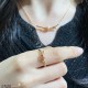 V gold material . ZP open version, Tiffany CNC Light Gold T Rope Knot Ring   Yardage 5678   The intertwined ends are a powerful symbol of emotional connection, elegant temperament models, cost-effective and ultra-high Th