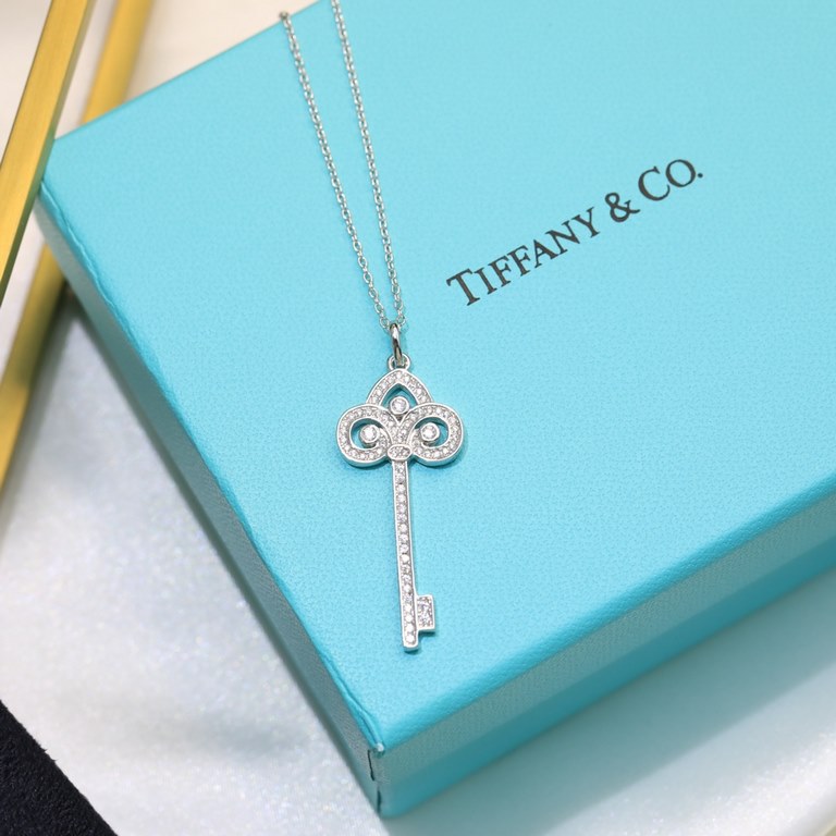 Tiffany Tiffany Key Necklace   Key Sweater Chain  S925 Sterling Silver with 18k gold plating. Original logo Chain length 50-55cm  [925