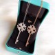 Tiffany Tiffany's most classic snowflake key Replica Grade Large Sweater Chain Long Chain The highest version on the market Highly customized Selected high carbon diamonds Plating platinum thick gold No fading, no allerg