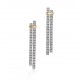 Tiffany   models Tiffany 23C new row of diamonds tassel two-color earrings simple atmosphere versatile does not fade and not allergic to the body S925 sterling silver material plating thick gold fashionable but not fashi