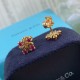 Thick gold plating, v-gold material      Tiffany's classic cross pink diamond earrings, presenting Elegant with a sweet one, electroplated thick gold High-end luxury atmosphere