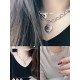 HEAVYWORK! High Quality Pair Edition Tiffany tiffanyHeart Tag Collection Heart Peach Heart Circle Interlocking Chunky Chain Heart Pendant NecklacePunk style is thieves cool [cool].This neutral and powerful piece is reall