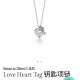 Physical effect   OEM version   Tiffany Tiffany T Two Collection Love heart small key  necklace Selected German imported s925 sterling silver material plated with thick gold Fine craftsmanship High-end customization  .