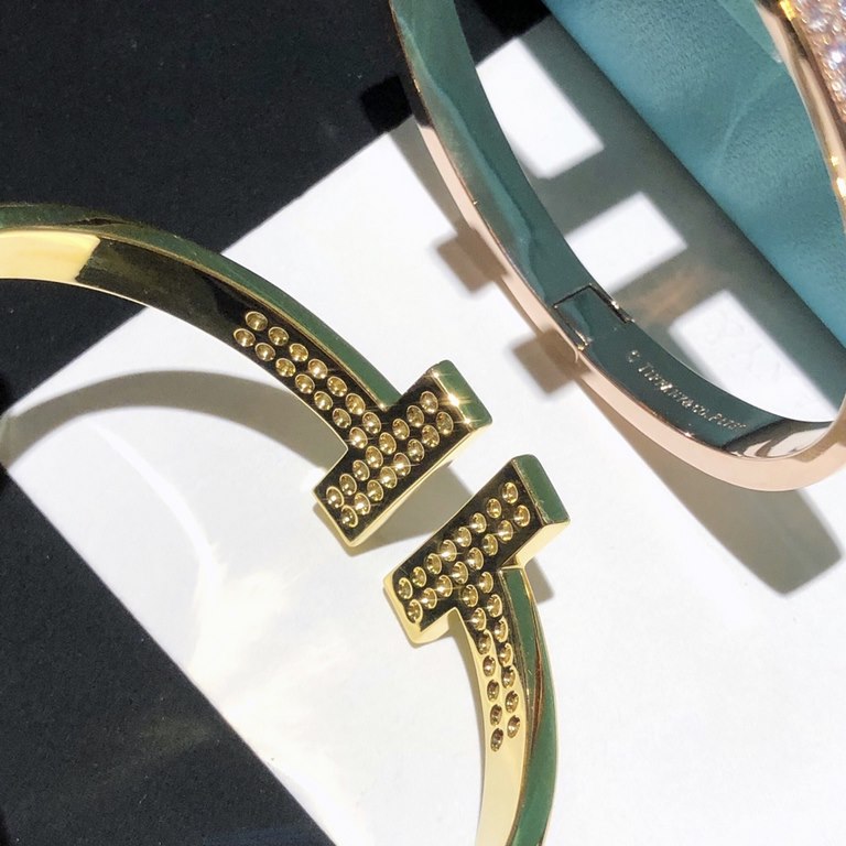 xx440   Tiffany Premium Finish  Wide Edition Large Double T Full Diamonds Bracelet #TiffanyT# Collection, One-for-One Craftsmanship High-end customized original micro-paneling craftsmanship Aggregate New York's vibrant e