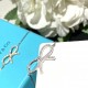 Matching la   Tie a bow about memories   tiff big name Fan Bingbing same style big name style bow bracelet. High-end customized 925 sterling silver inlaid with 18K full-set diamonds, sweet with a little light luxury. Thi