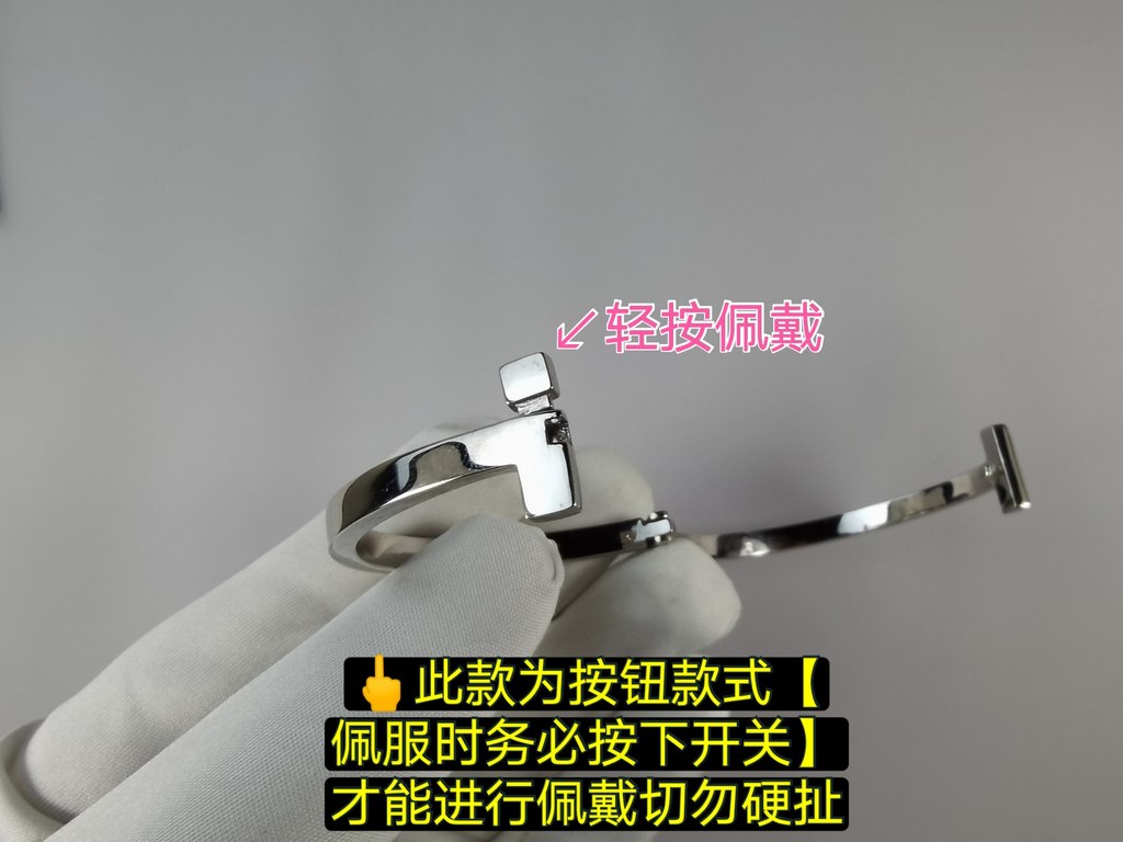 Wide   Tiff Tiffany T1 Collection Single Side Double Row Full Diamond BraceletNote Please press the onoff button when wearing   [Do not break it hard][Press the same onoff switch to lock it after wearing it]  Tiffany Dou