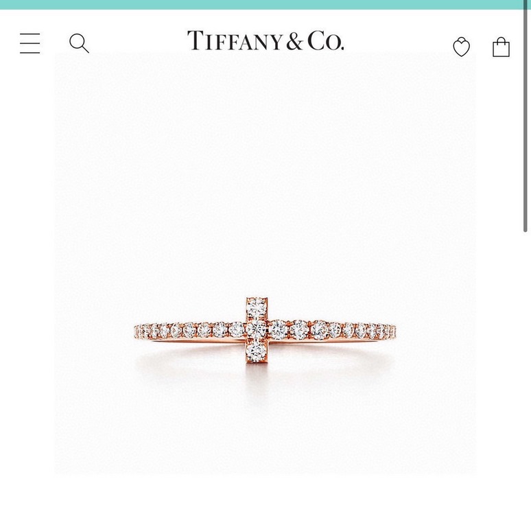 Owner's Grade full diamonds full circle buling buling  tiff Tiffany's hottest T family single t ring   streamline ring aka small cross diamond ring high end custom 925 sterling silver setting perfect on its own or stacke