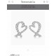 Tiffany TIFFANY loving collection delicate love heart earrings beautiful  exclusive one-to-one molded high-end customized 925 sterling silver with gold-plated, hand-set 5A simulation diamonds.